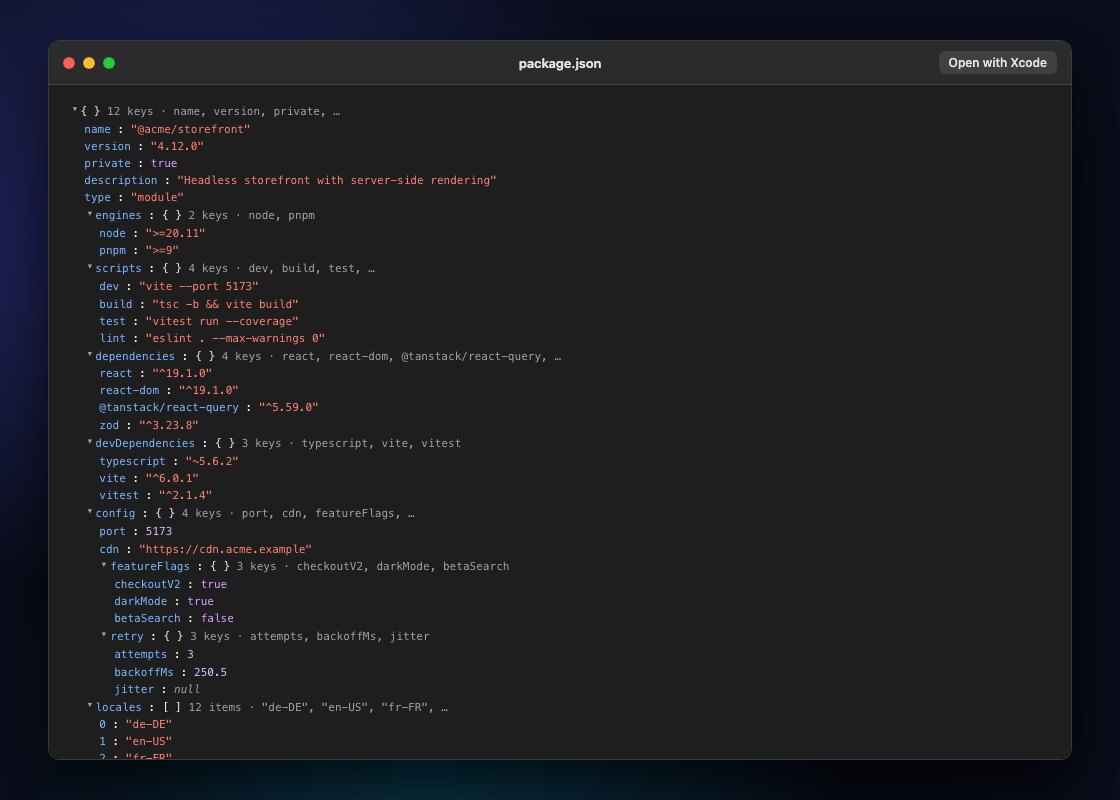JSON tree